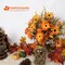 12 Pack Artificial Fall Flowers Orange Fall Floral Stems (Orange Daisy) 4"D x 5"W x 17"H